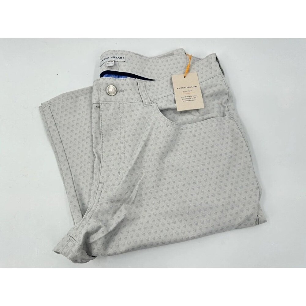 Peter Millar Gray Patterned Chinos - image 1
